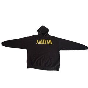 Aaliyah Japanese "Princess Of R&B" Graphic Hoodie Black Ripple Junction XL